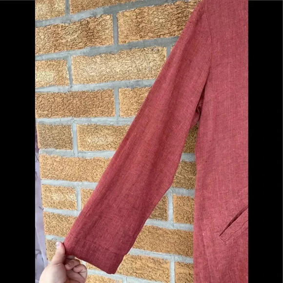 Flax burnt orange linen dress small - Picture 4 of 9